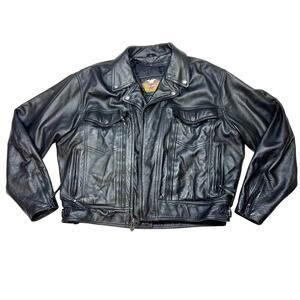 Vintage Harley-Davidson Nevada Leather Riding Jacket w/ Liner 3XL #98122-98